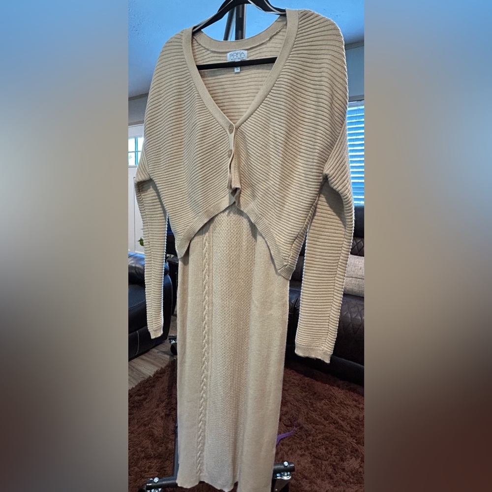 SOFIA Brand Sweater Dress Set